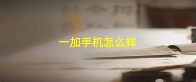 一加手机怎么样