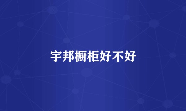 宇邦橱柜好不好
