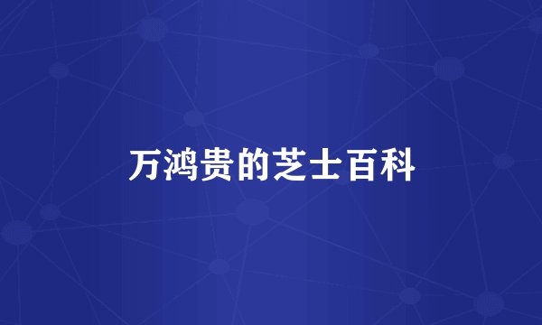万鸿贵的芝士百科