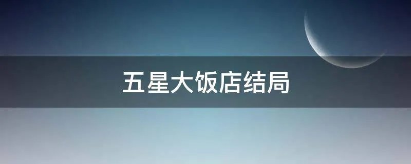 五星大饭店结局