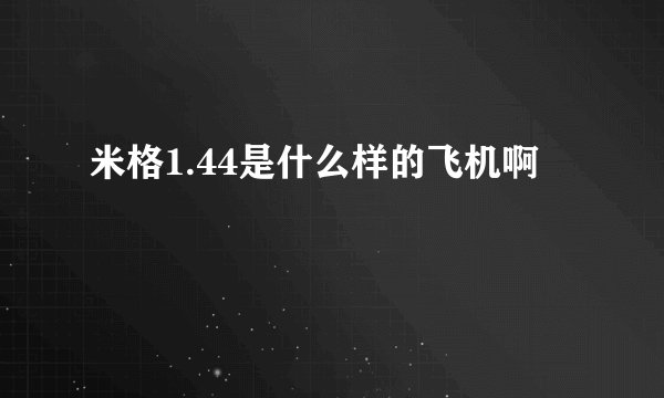 米格1.44是什么样的飞机啊