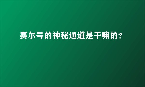 赛尔号的神秘通道是干嘛的？