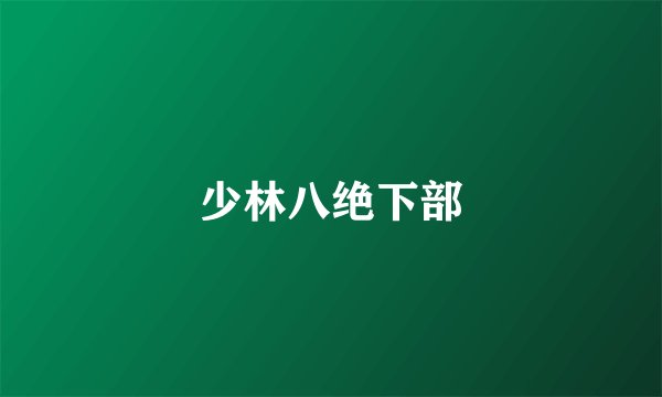 少林八绝下部