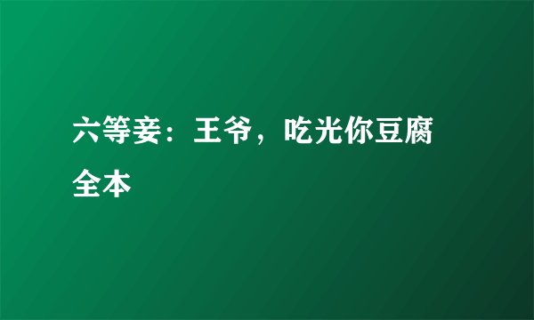 六等妾：王爷，吃光你豆腐 全本