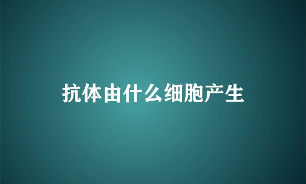 抗体由什么细胞产生