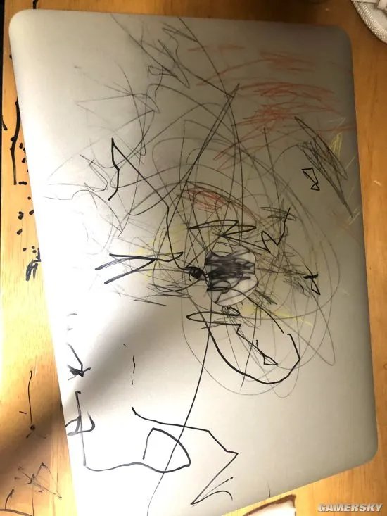血压上来了 网友晒被熊孩子毁掉的笔记本电脑