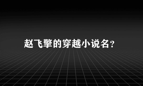 赵飞擎的穿越小说名？