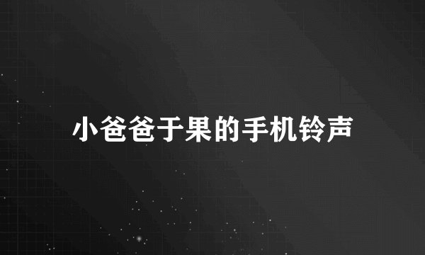 小爸爸于果的手机铃声