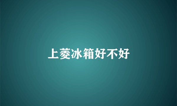 上菱冰箱好不好
