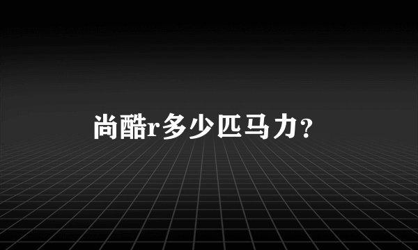 尚酷r多少匹马力？