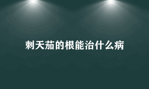 刺天茄的根能治什么病