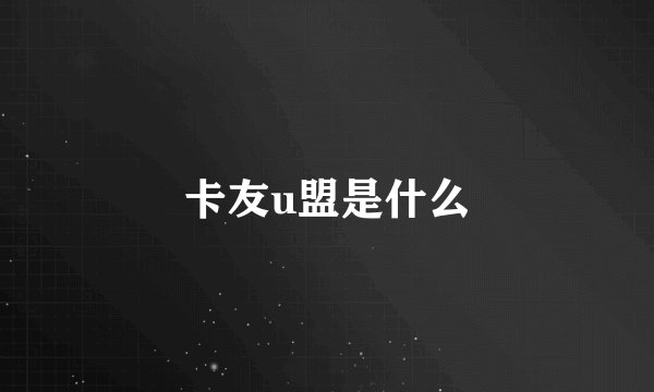 卡友u盟是什么