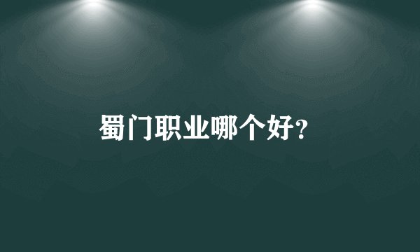 蜀门职业哪个好？