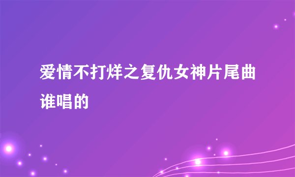 爱情不打烊之复仇女神片尾曲谁唱的