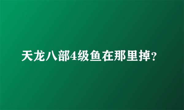 天龙八部4级鱼在那里掉？