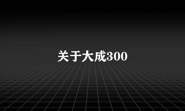 关于大成300