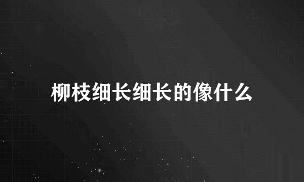 柳枝细长细长的像什么