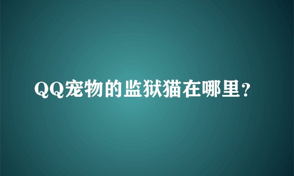 QQ宠物的监狱猫在哪里？
