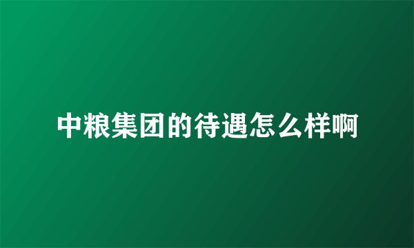 中粮集团的待遇怎么样啊