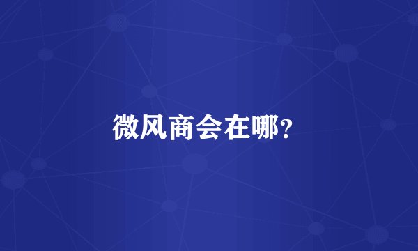 微风商会在哪？