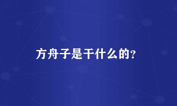 方舟子是干什么的?