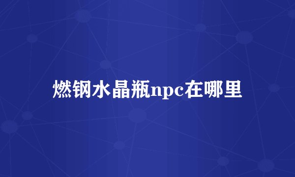 燃钢水晶瓶npc在哪里
