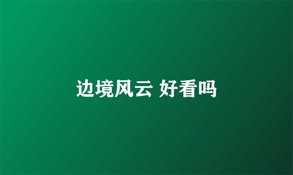 边境风云 好看吗