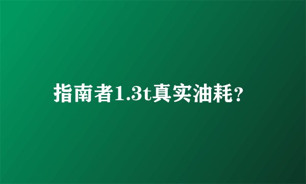 指南者1.3t真实油耗？