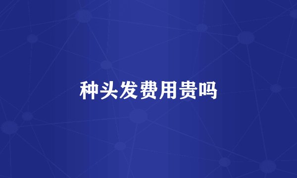 种头发费用贵吗