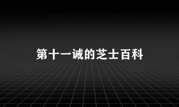 第十一诫的芝士百科