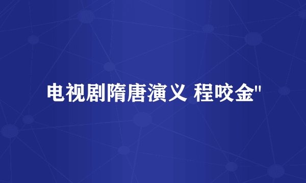 电视剧隋唐演义 程咬金
