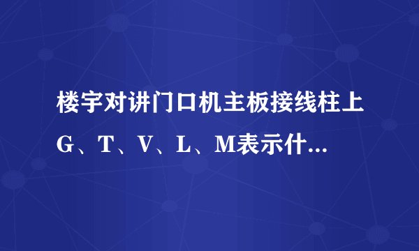 楼宇对讲门口机主板接线柱上G、T、V、L、M表示什么？还有V1，L是两个？