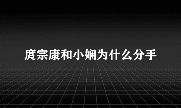 庹宗康和小娴为什么分手
