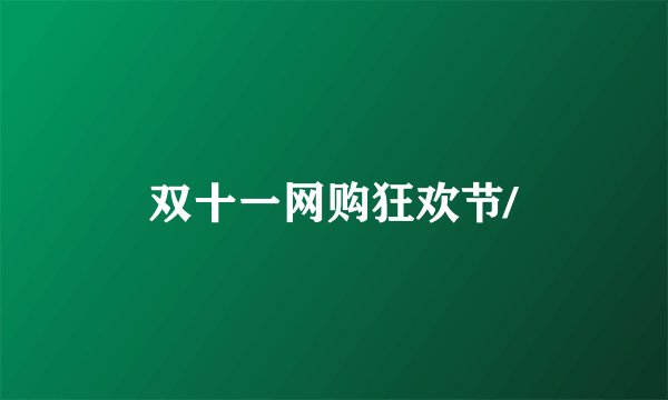 双十一网购狂欢节/