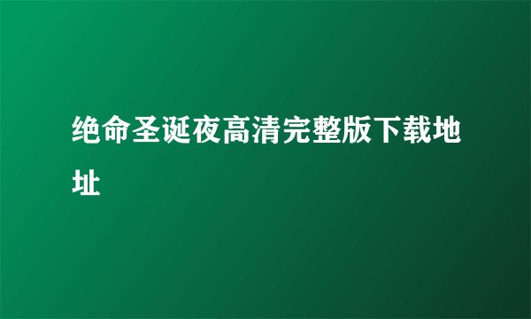 绝命圣诞夜高清完整版下载地址
