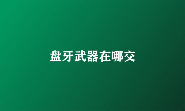 盘牙武器在哪交