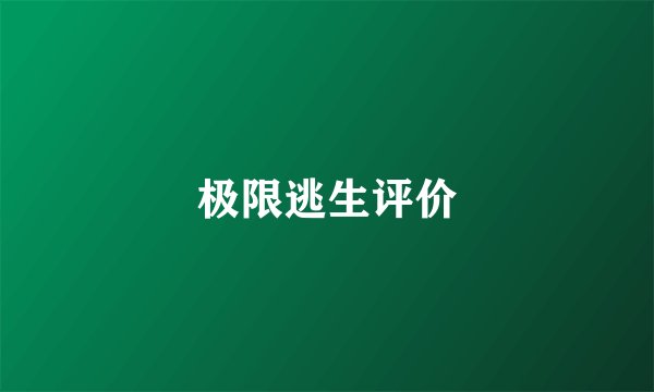 极限逃生评价