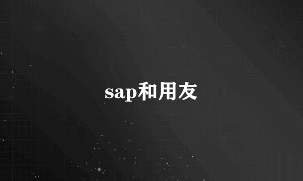 sap和用友