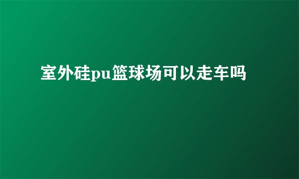 室外硅pu篮球场可以走车吗