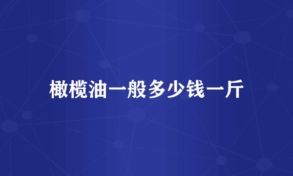 橄榄油一般多少钱一斤