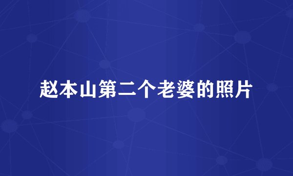 赵本山第二个老婆的照片
