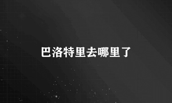 巴洛特里去哪里了