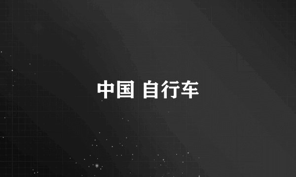 中国 自行车